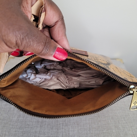 New Patricia Nash Valerie European Map Fold Over Handbag P715414 - Picture 3 of 6